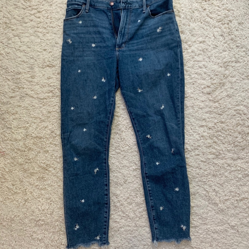 Abercrombie & Fitch flower jeans
